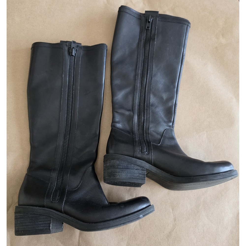 Calvin Klein Jeans Women Boot Size 7 Black Classic Riding Boot